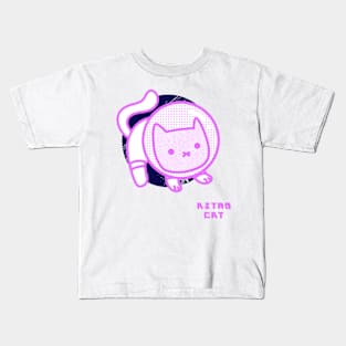 Cute Astro Cat Stargazer Kids T-Shirt